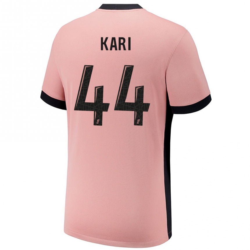 Niño Fútbol Camiseta Ayman Kari #44 Rosa Óxido Equipación Tercera 2024/25 México