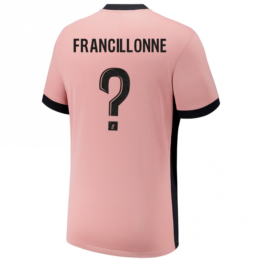 Niño Fútbol Camiseta Bryan Francillonne #0 Rosa Óxido Equipación Tercera 2024/25 México