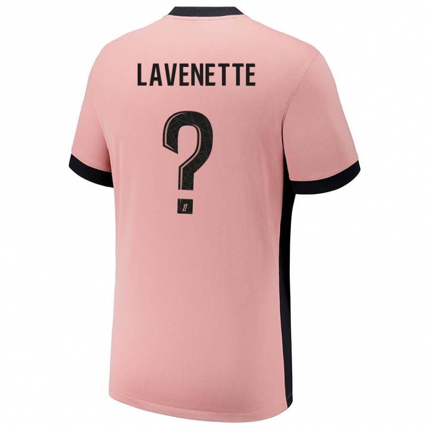 Niño Fútbol Camiseta Mathias Lavenette #0 Rosa Óxido Equipación Tercera 2024/25 México