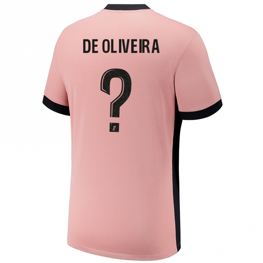 Niño Fútbol Camiseta Mathieu De Oliveira #0 Rosa Óxido Equipación Tercera 2024/25 México