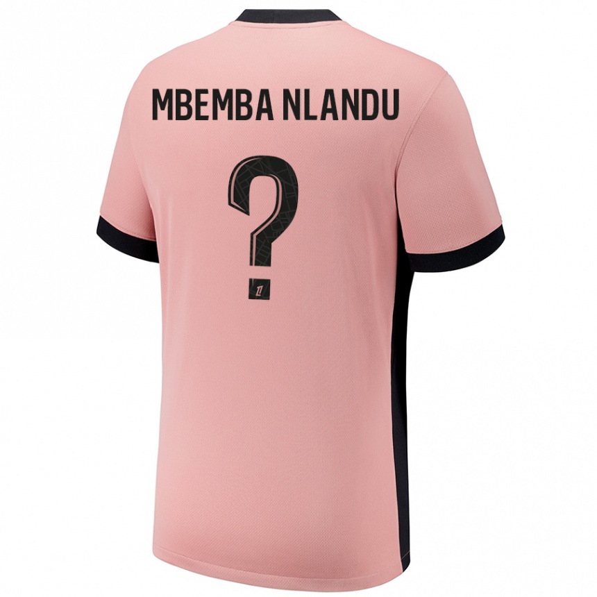 Niño Fútbol Camiseta Emmanuel Mbemba Nlandu #0 Rosa Óxido Equipación Tercera 2024/25 México