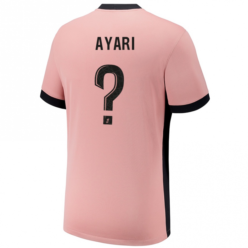 Niño Fútbol Camiseta Adam Ayari #0 Rosa Óxido Equipación Tercera 2024/25 México