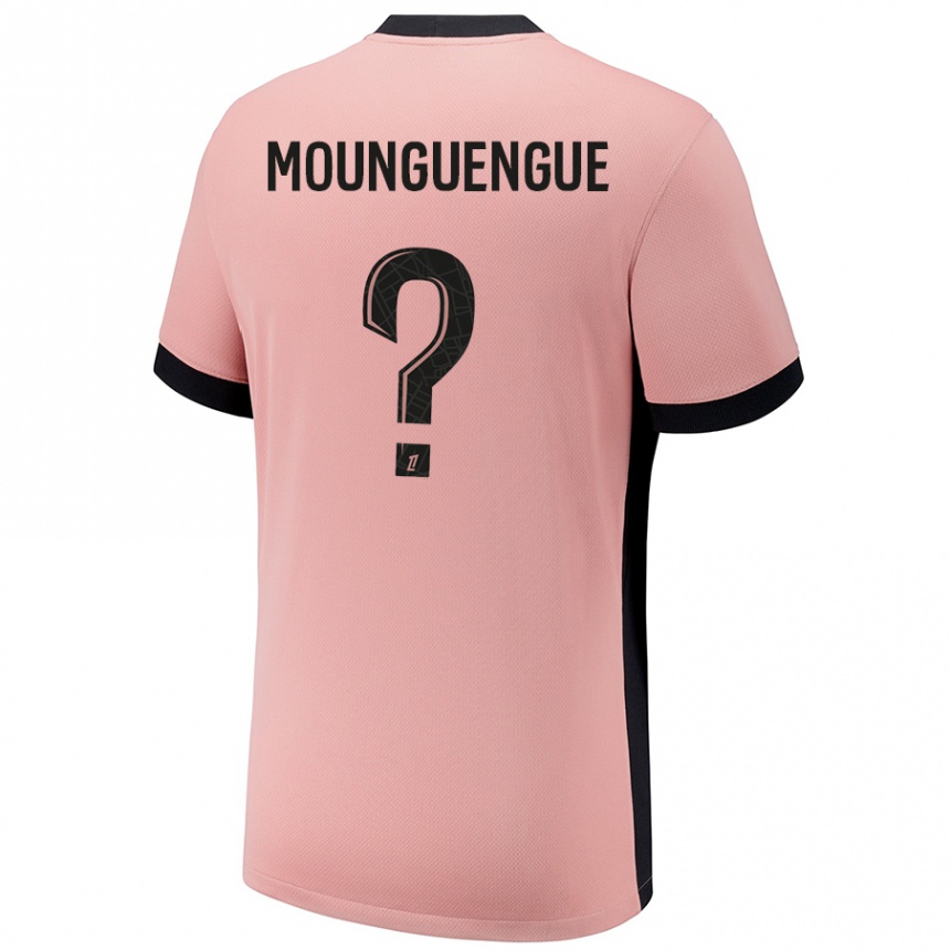 Niño Fútbol Camiseta Pierre Mounguengue #0 Rosa Óxido Equipación Tercera 2024/25 México