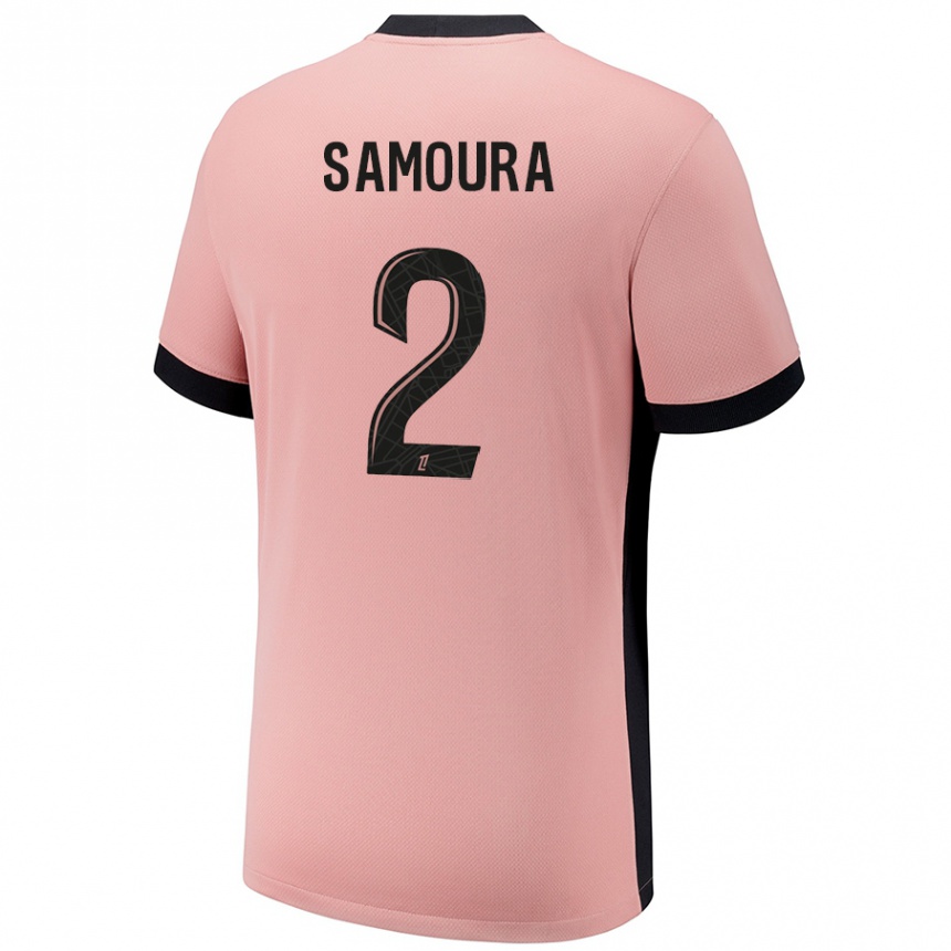 Niño Fútbol Camiseta Thiniba Samoura #2 Rosa Óxido Equipación Tercera 2024/25 México