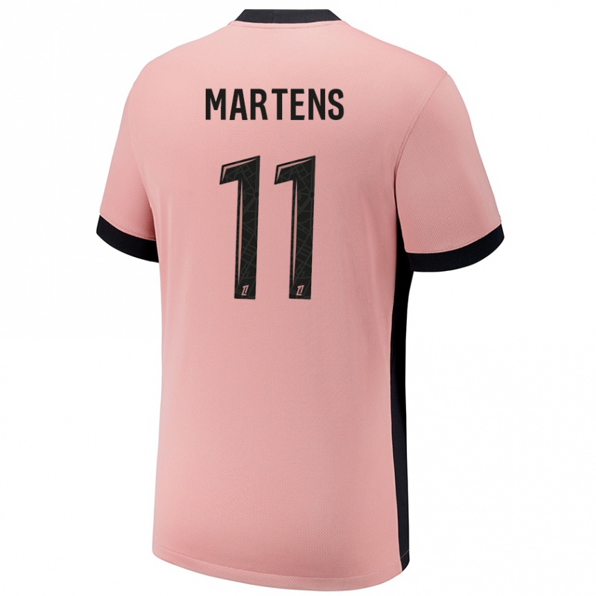 Niño Fútbol Camiseta Lieke Martens #11 Rosa Óxido Equipación Tercera 2024/25 México