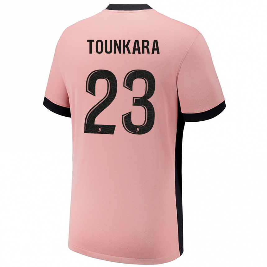 Niño Fútbol Camiseta Aïssatou Tounkara #23 Rosa Óxido Equipación Tercera 2024/25 México