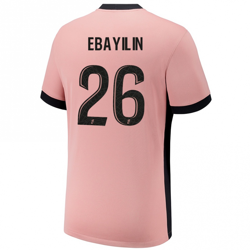 Niño Fútbol Camiseta Anaïs Ebayilin #26 Rosa Óxido Equipación Tercera 2024/25 México