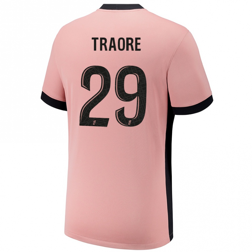 Niño Fútbol Camiseta Manssita Traoré #29 Rosa Óxido Equipación Tercera 2024/25 México