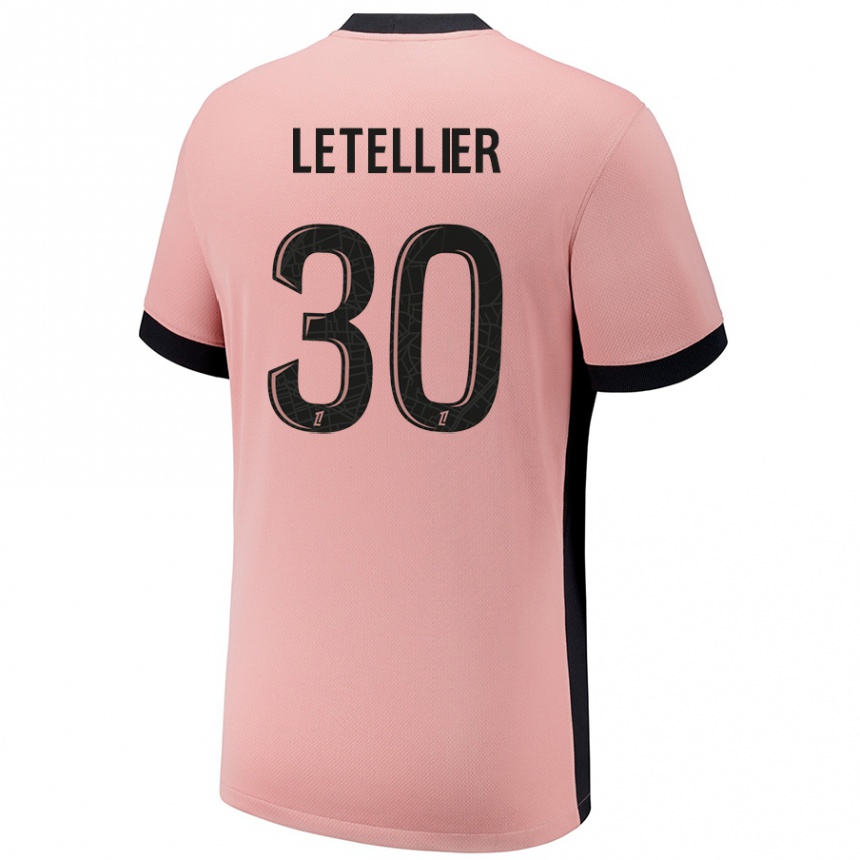 Niño Fútbol Camiseta Alexandre Letellier #30 Rosa Óxido Equipación Tercera 2024/25 México