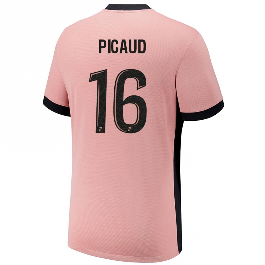 Niño Fútbol Camiseta Constance Picaud #16 Rosa Óxido Equipación Tercera 2024/25 México