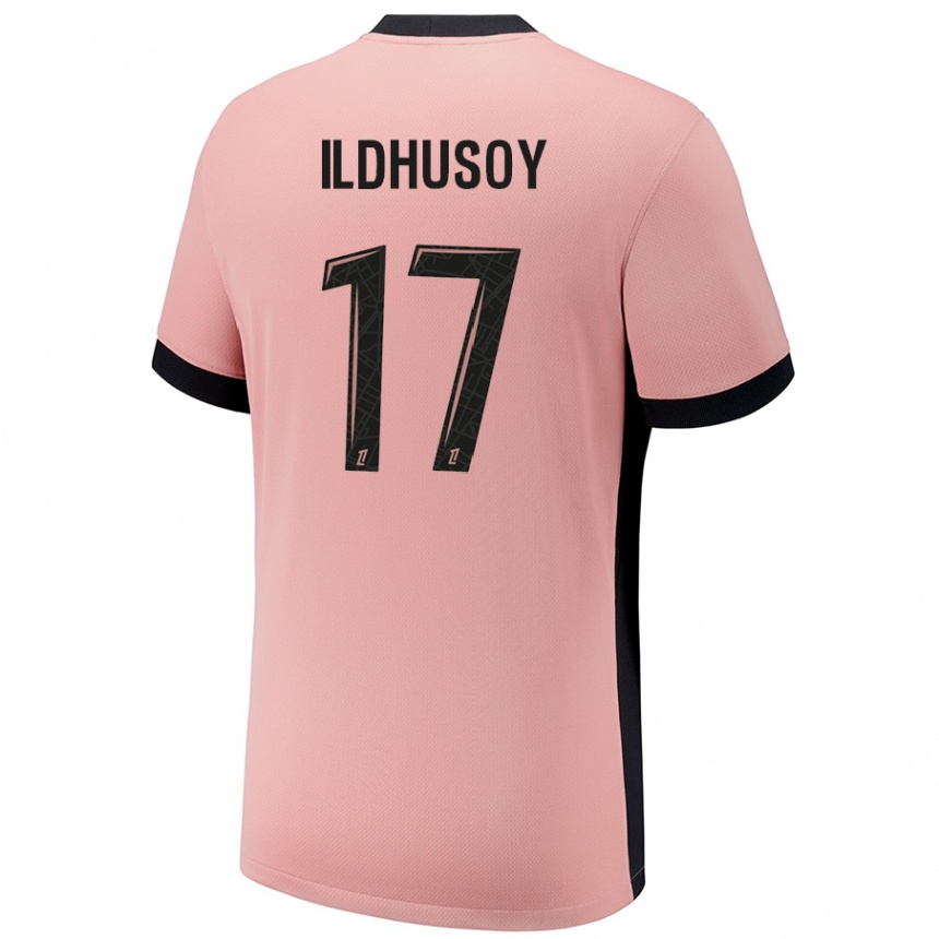 Niño Fútbol Camiseta Celin Bizet Ildhusoy #17 Rosa Óxido Equipación Tercera 2024/25 México