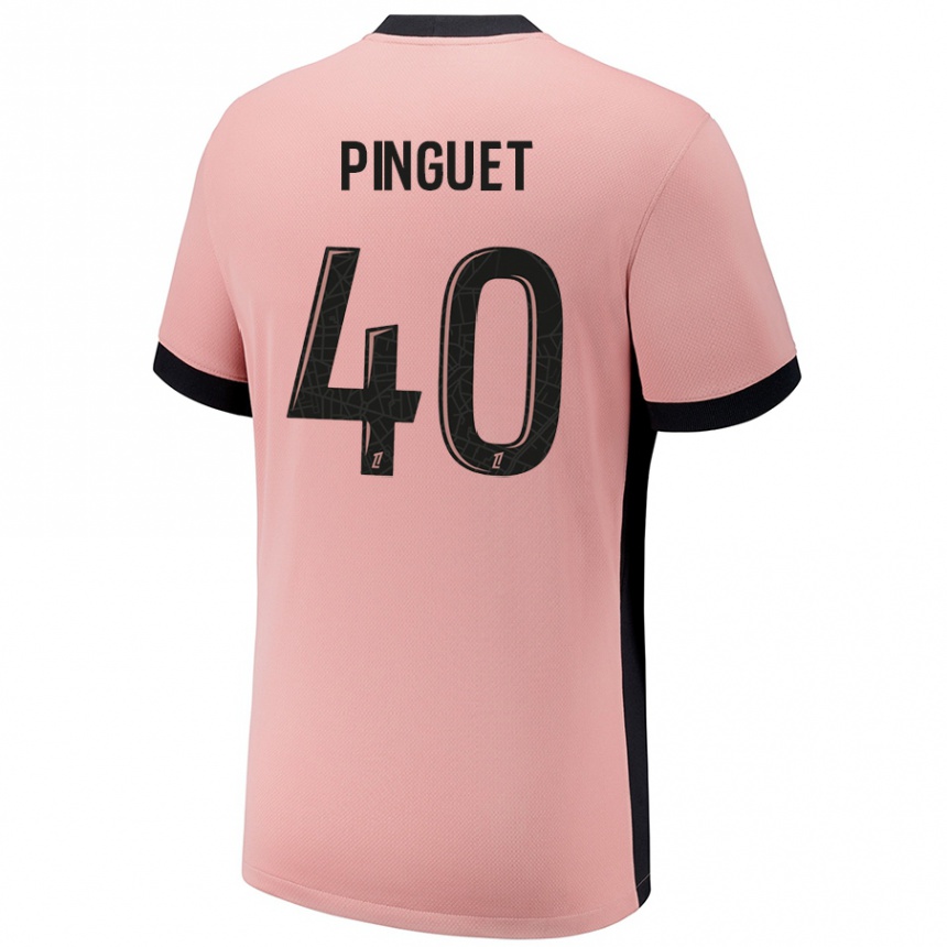 Niño Fútbol Camiseta Alice Pinguet #40 Rosa Óxido Equipación Tercera 2024/25 México