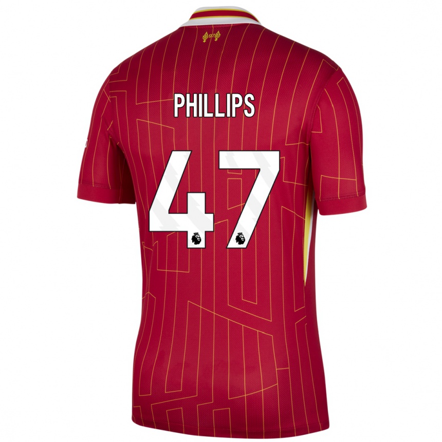 Hombre Fútbol Camiseta Nathaniel Phillips #47 Rojo Amarillo Blanco 1ª Equipación 2024/25 México