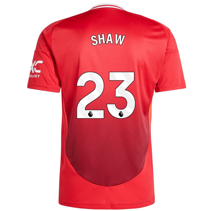 Hombre Fútbol Camiseta Luke Shaw #23 Rojo Brillante 1ª Equipación 2024/25 México