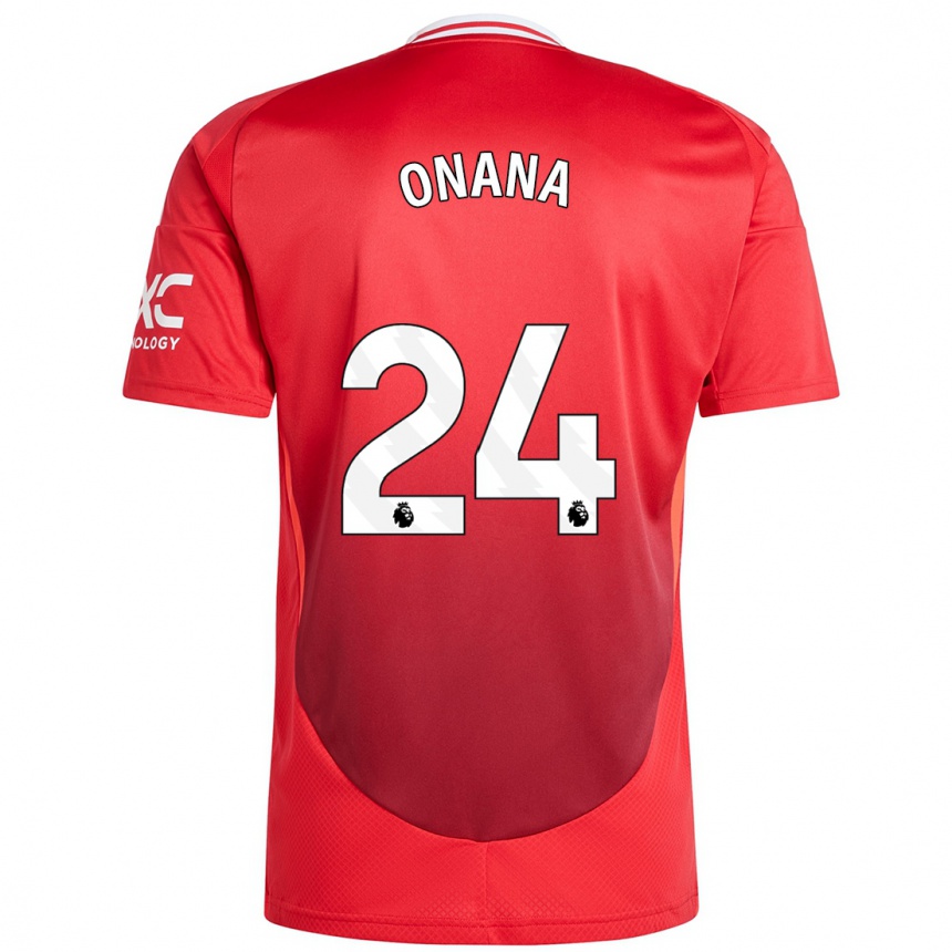 Hombre Fútbol Camiseta Andre Onana #24 Rojo Brillante 1ª Equipación 2024/25 México