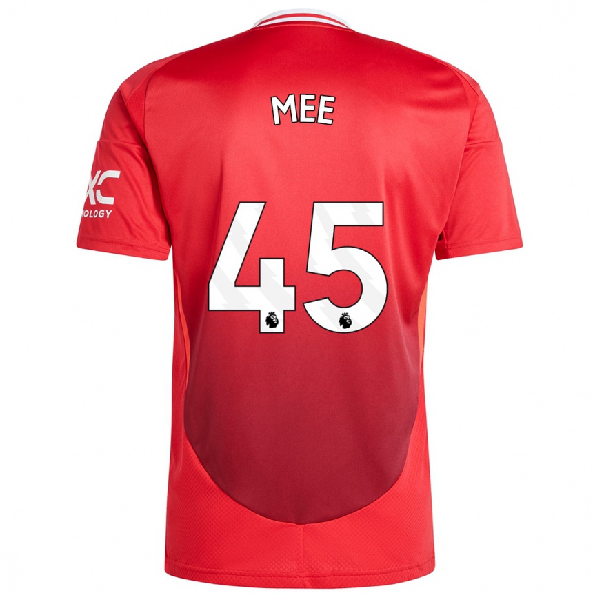 Hombre Fútbol Camiseta Dermot Mee #45 Rojo Brillante 1ª Equipación 2024/25 México