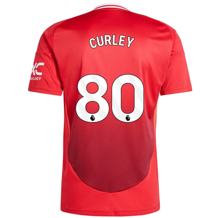 Hombre Fútbol Camiseta Ruben Curley #80 Rojo Brillante 1ª Equipación 2024/25 México