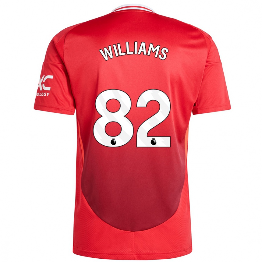 Hombre Fútbol Camiseta Ethan Williams #82 Rojo Brillante 1ª Equipación 2024/25 México