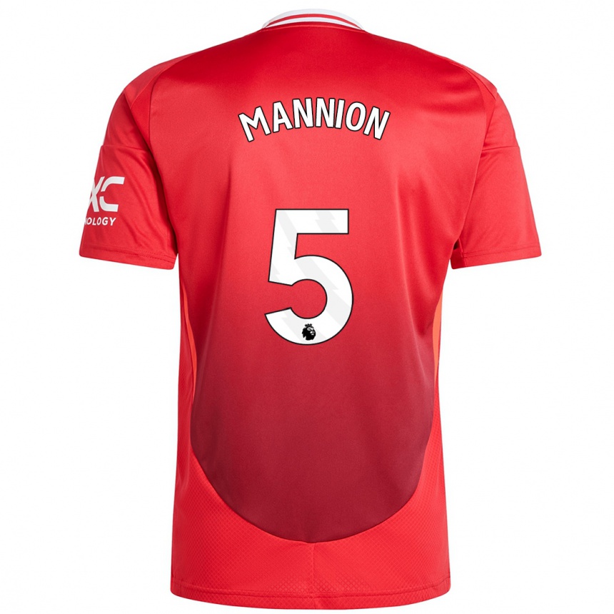 Hombre Fútbol Camiseta Aoife Mannion #5 Rojo Brillante 1ª Equipación 2024/25 México