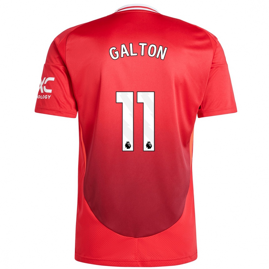 Hombre Fútbol Camiseta Leah Galton #11 Rojo Brillante 1ª Equipación 2024/25 México