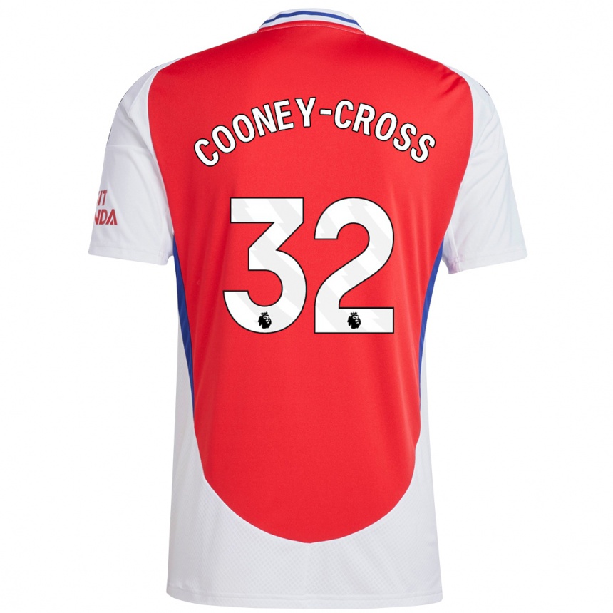 Hombre Fútbol Camiseta Kyra Cooney-Cross #32 Rojo Blanco 1ª Equipación 2024/25 México