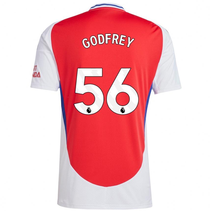 Hombre Fútbol Camiseta Freya Godfrey #56 Rojo Blanco 1ª Equipación 2024/25 México