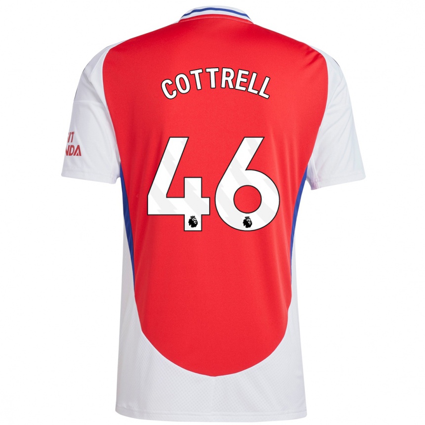 Hombre Fútbol Camiseta Ben Cottrell #46 Rojo Blanco 1ª Equipación 2024/25 México