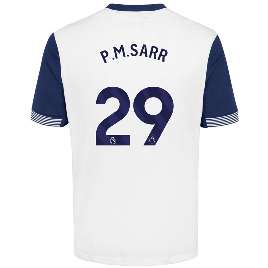 Hombre Fútbol Camiseta Pape Matar Sarr #29 Blanco Azul 1ª Equipación 2024/25 México