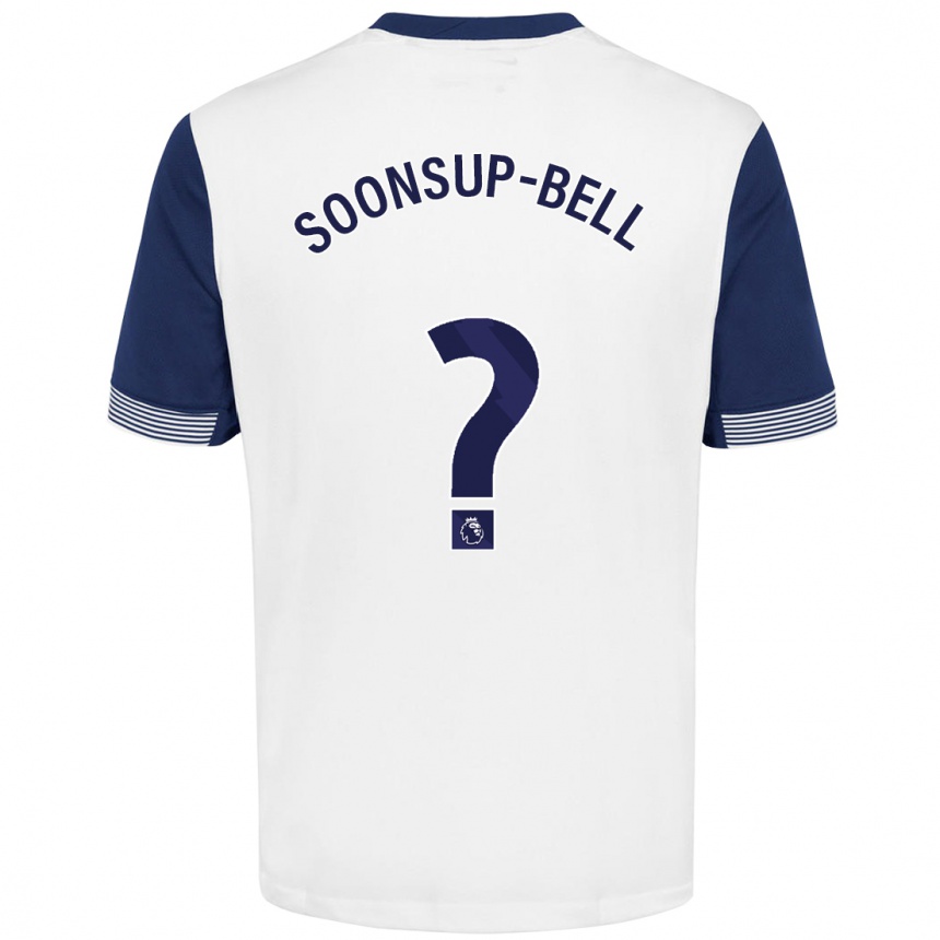 Hombre Fútbol Camiseta Jude Soonsup-Bell #0 Blanco Azul 1ª Equipación 2024/25 México