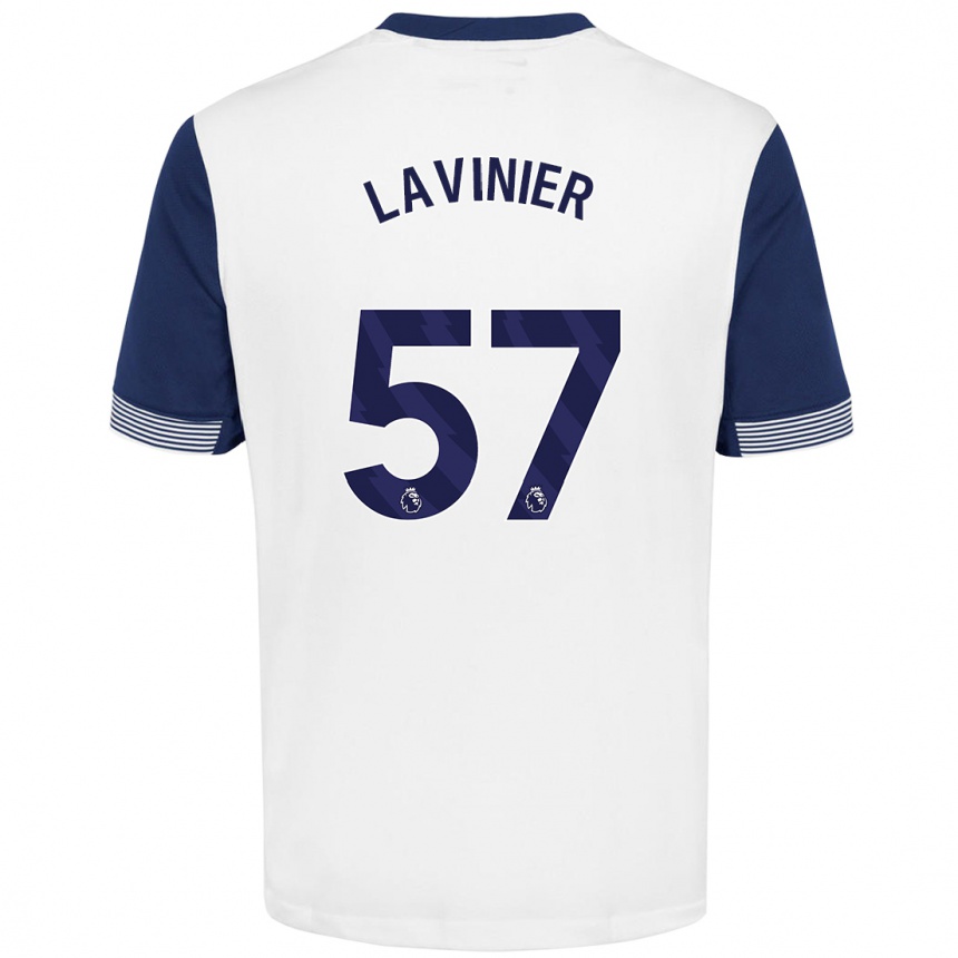 Hombre Fútbol Camiseta Marcel Lavinier #57 Blanco Azul 1ª Equipación 2024/25 México