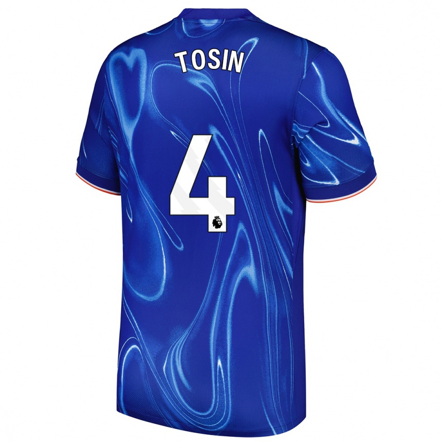 Hombre Fútbol Camiseta Tosin Adarabioyo #4 Azul Blanco 1ª Equipación 2024/25 México