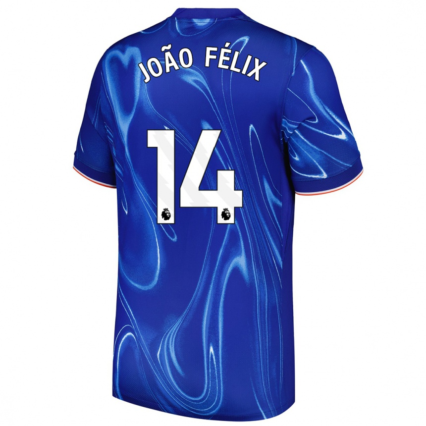 Hombre Fútbol Camiseta Joao Felix #14 Azul Blanco 1ª Equipación 2024/25 México