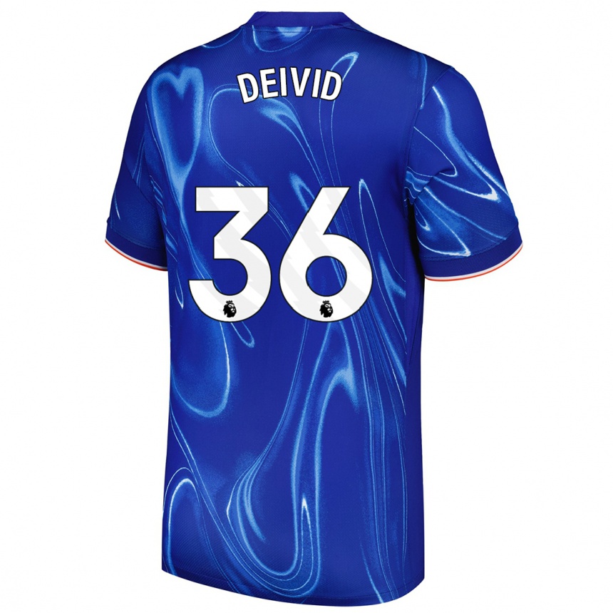 Hombre Fútbol Camiseta Deivid Washington #36 Azul Blanco 1ª Equipación 2024/25 México