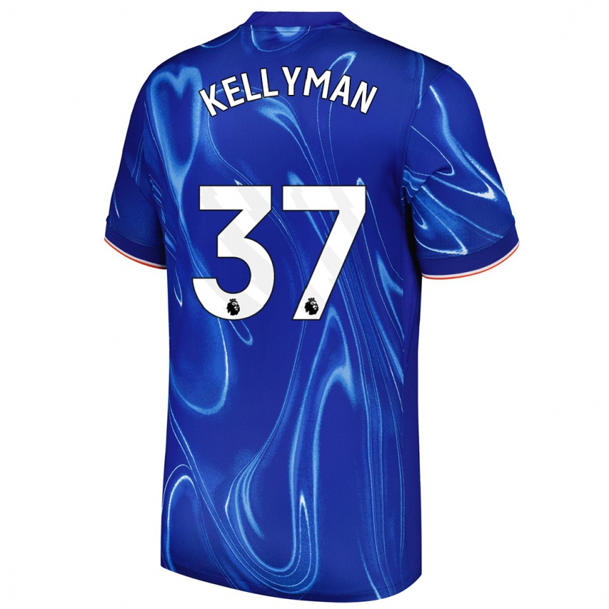 Hombre Fútbol Camiseta Omari Kellyman #37 Azul Blanco 1ª Equipación 2024/25 México