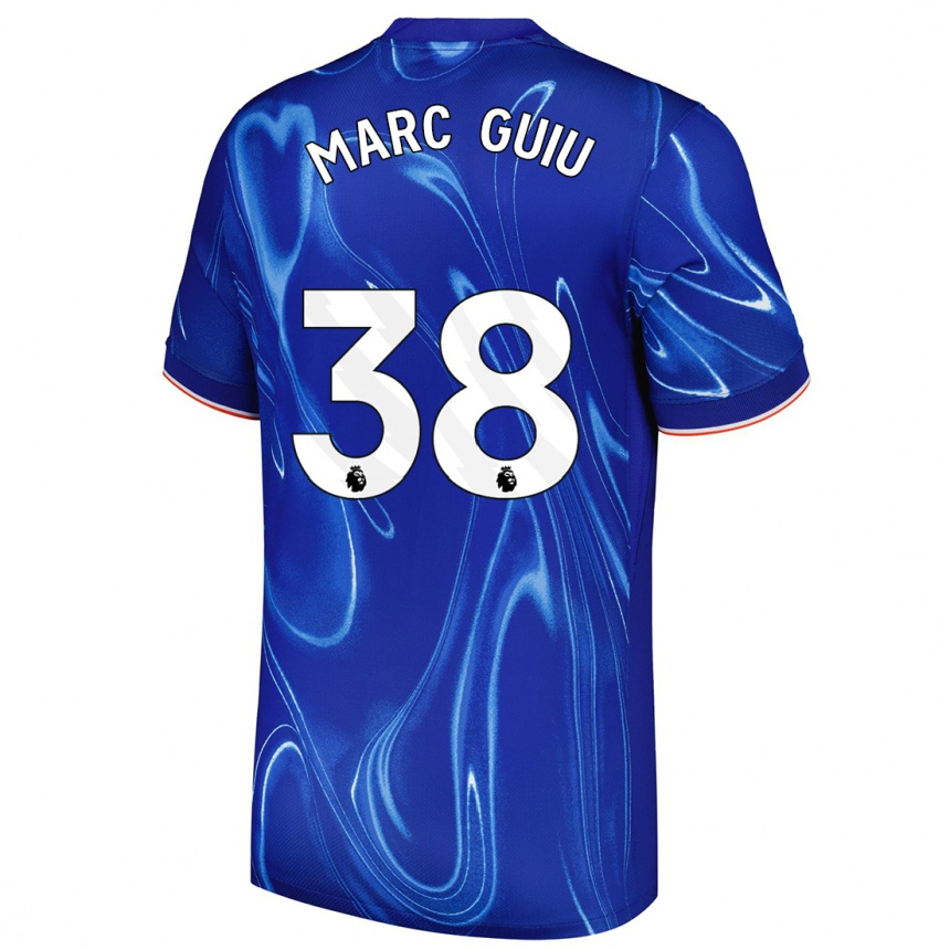 Hombre Fútbol Camiseta Marc Guiu #38 Azul Blanco 1ª Equipación 2024/25 México