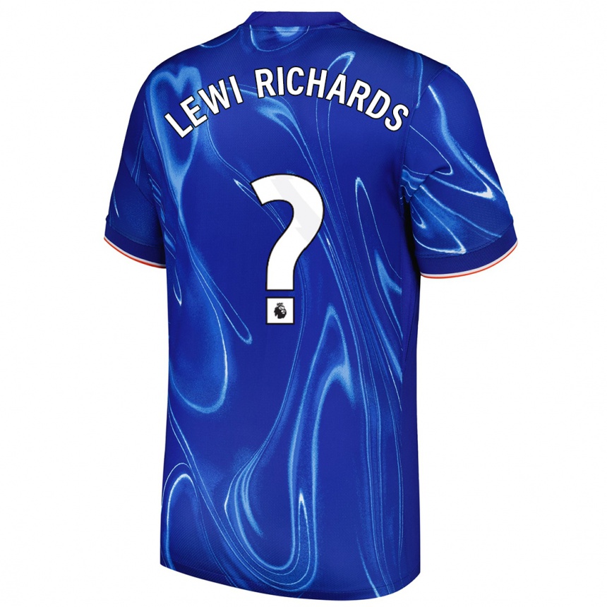 Hombre Fútbol Camiseta Lewi Richards #0 Azul Blanco 1ª Equipación 2024/25 México