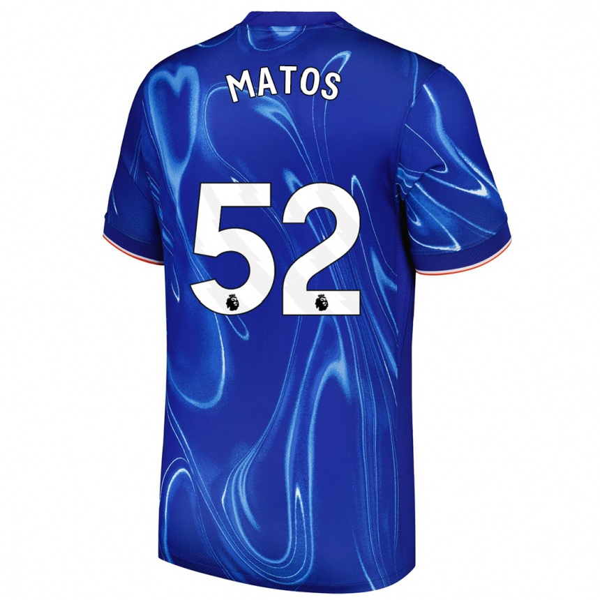 Hombre Fútbol Camiseta Alex Matos #52 Azul Blanco 1ª Equipación 2024/25 México