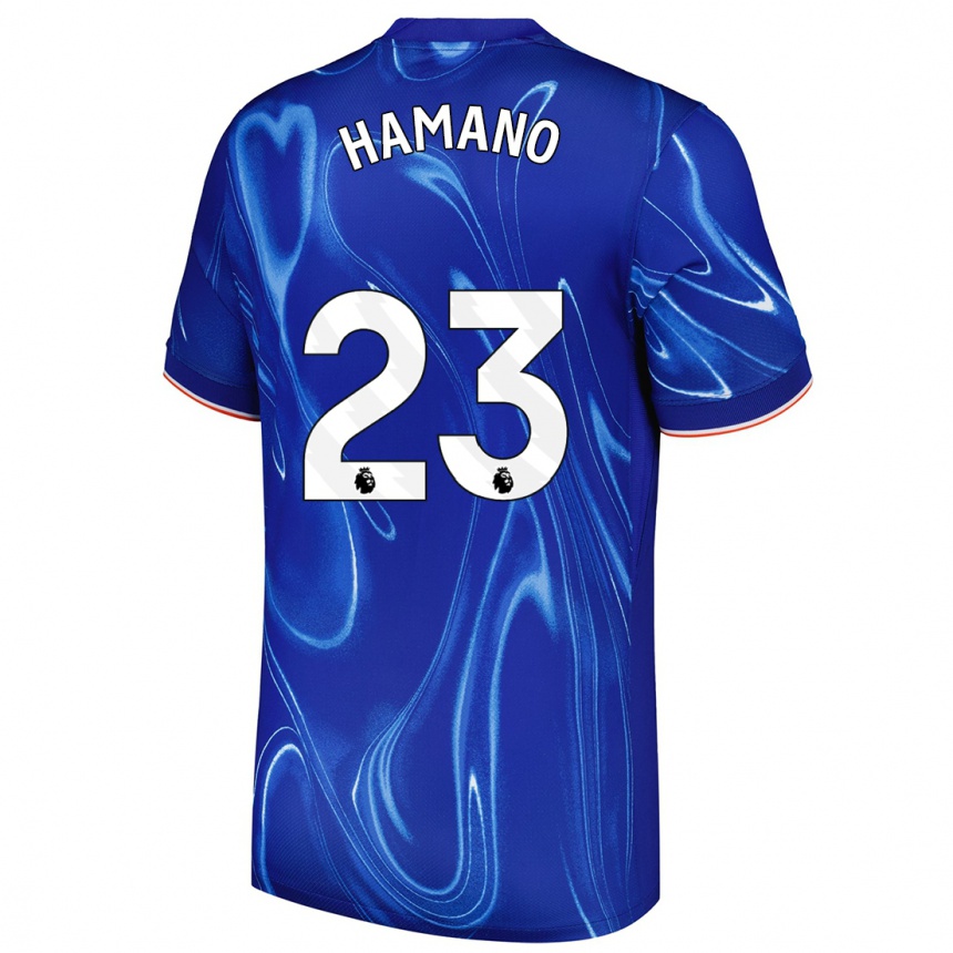 Hombre Fútbol Camiseta Maika Hamano #23 Azul Blanco 1ª Equipación 2024/25 México