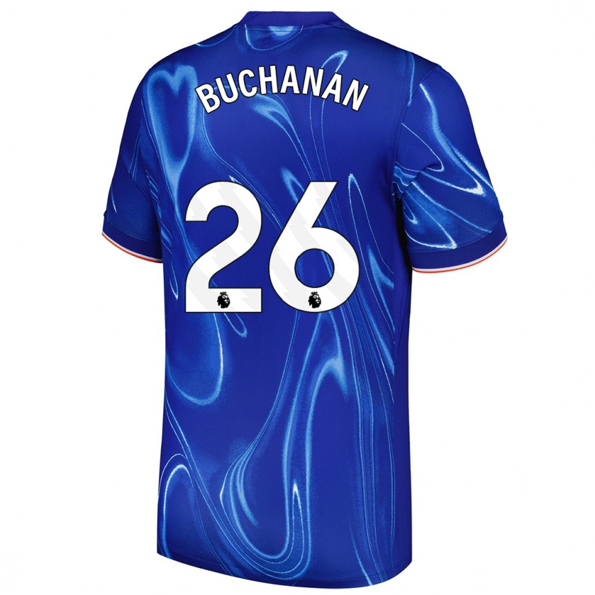 Hombre Fútbol Camiseta Kadeisha Buchanan #26 Azul Blanco 1ª Equipación 2024/25 México