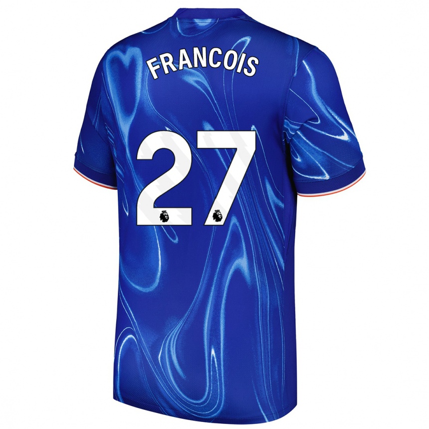 Hombre Fútbol Camiseta Oriane Jean-François #27 Azul Blanco 1ª Equipación 2024/25 México