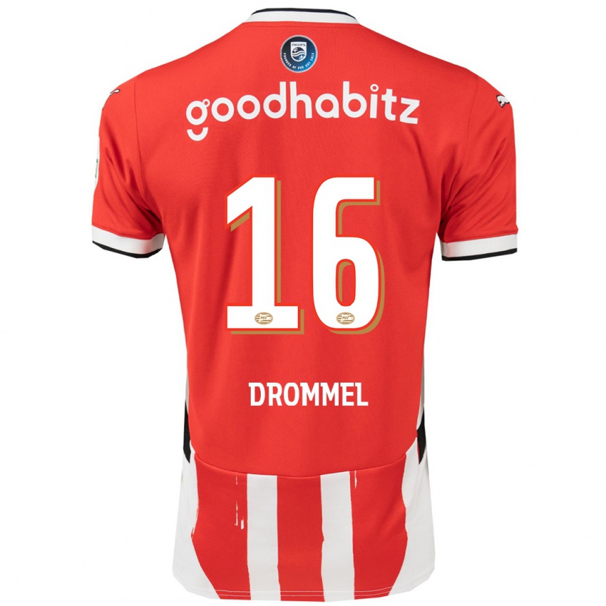 Hombre Fútbol Camiseta Joel Drommel #16 Rojo Blanco 1ª Equipación 2024/25 México