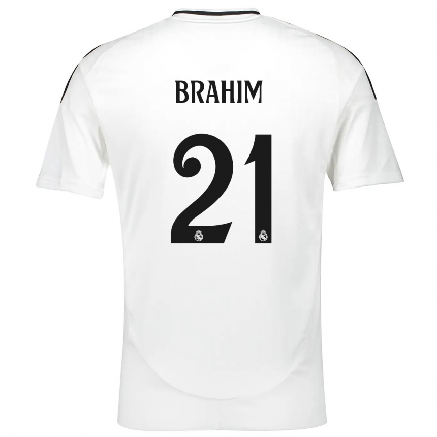 Hombre Fútbol Camiseta Brahim Diaz #21 Blanco 1ª Equipación 2024/25 México