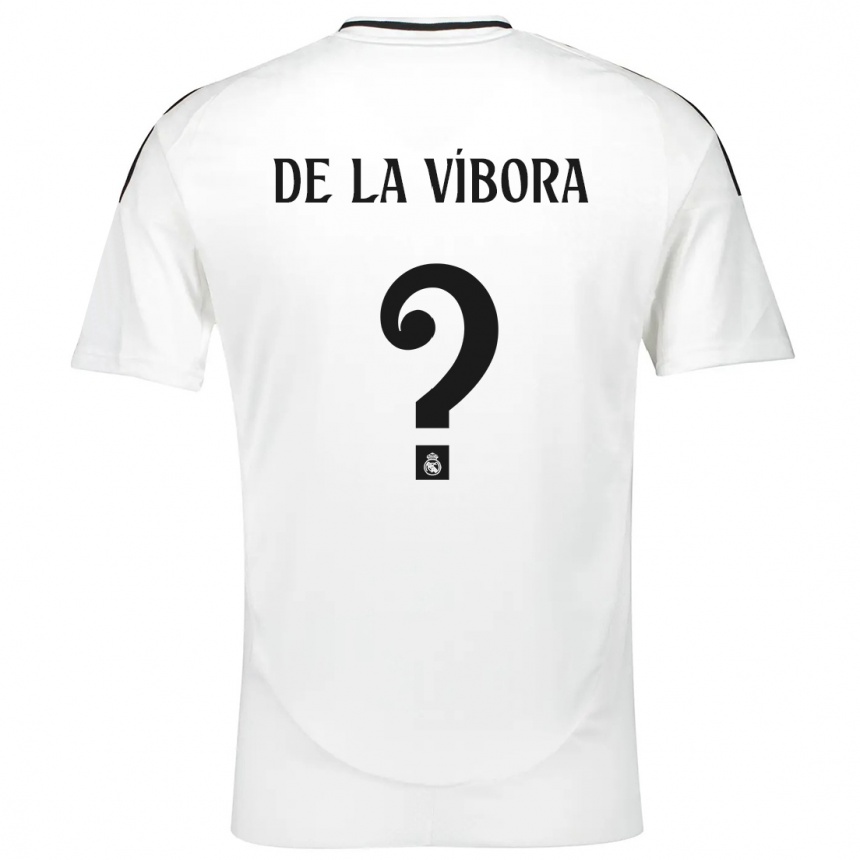 Hombre Fútbol Camiseta David De La Víbora #0 Blanco 1ª Equipación 2024/25 México