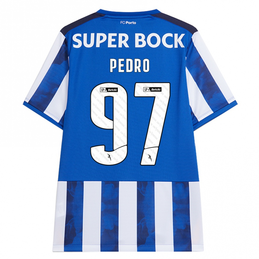 Hombre Fútbol Camiseta Zé Pedro #97 Azul Blanco 1ª Equipación 2024/25 México