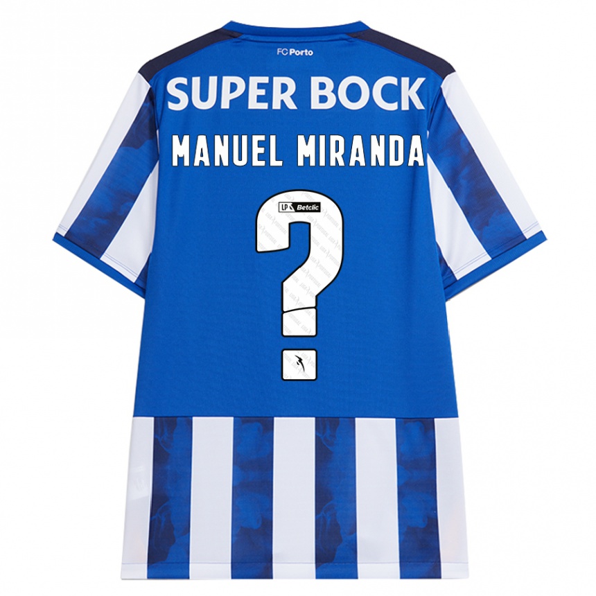 Hombre Fútbol Camiseta Manuel Miranda #0 Azul Blanco 1ª Equipación 2024/25 México