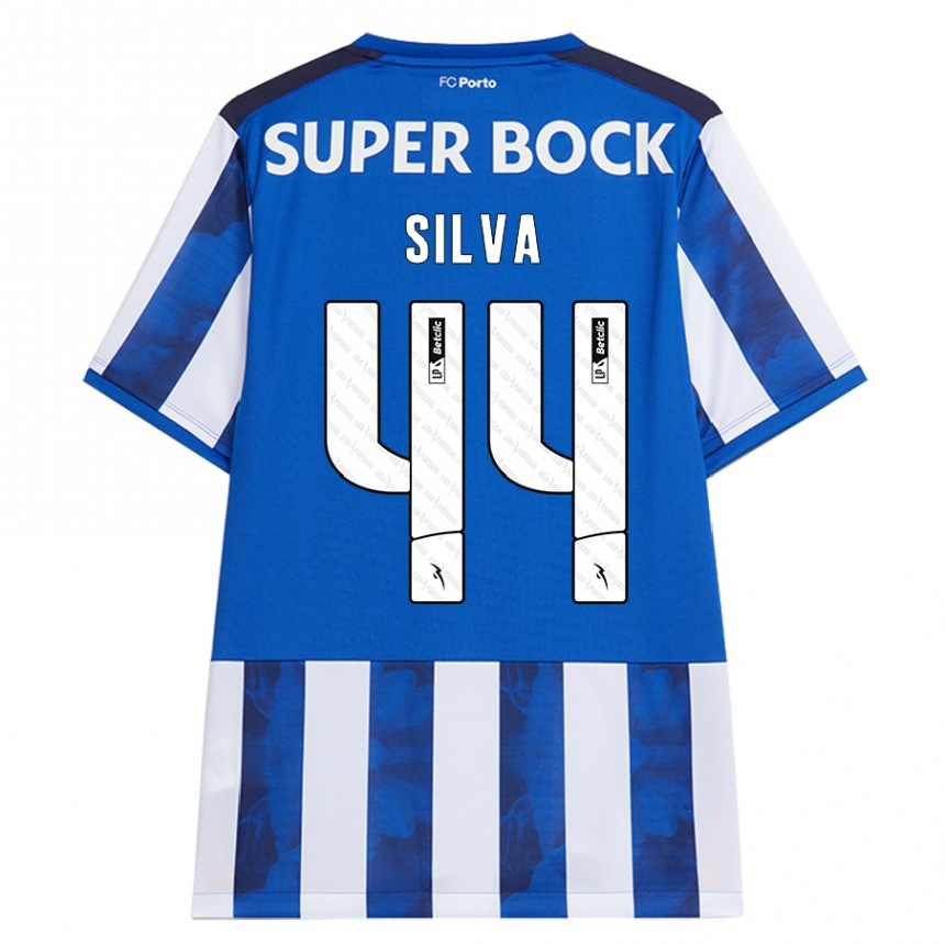 Hombre Fútbol Camiseta Felipe Silva #44 Azul Blanco 1ª Equipación 2024/25 México