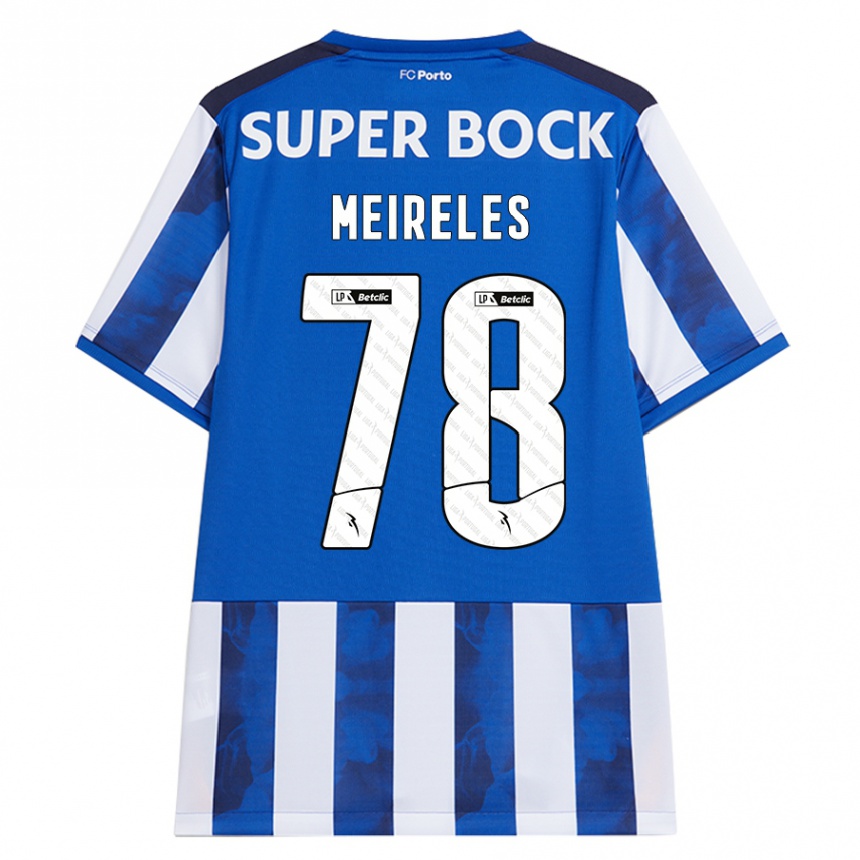 Hombre Fútbol Camiseta Jorge Meireles #78 Azul Blanco 1ª Equipación 2024/25 México