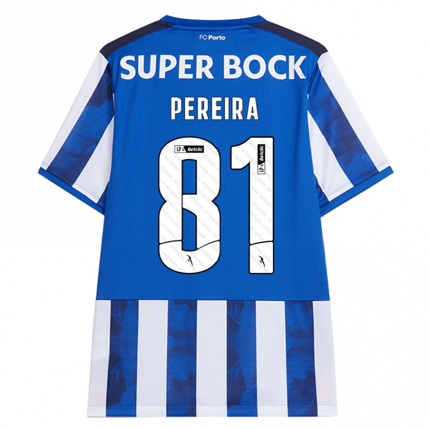 Hombre Fútbol Camiseta Martim Pereira #81 Azul Blanco 1ª Equipación 2024/25 México