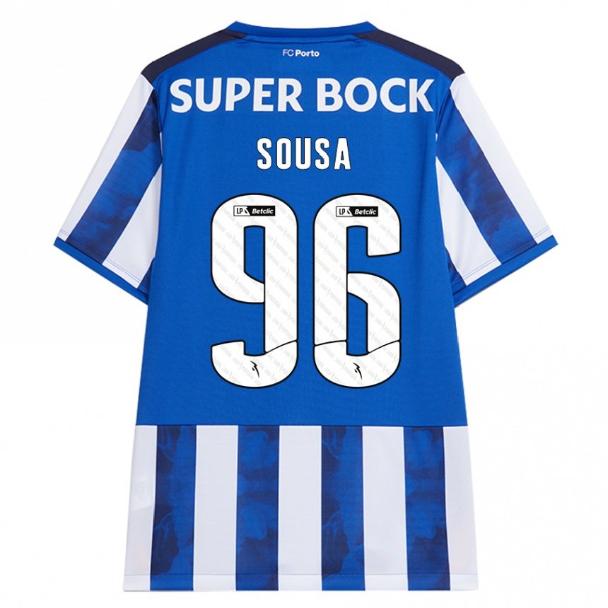 Hombre Fútbol Camiseta Filipe Sousa #96 Azul Blanco 1ª Equipación 2024/25 México