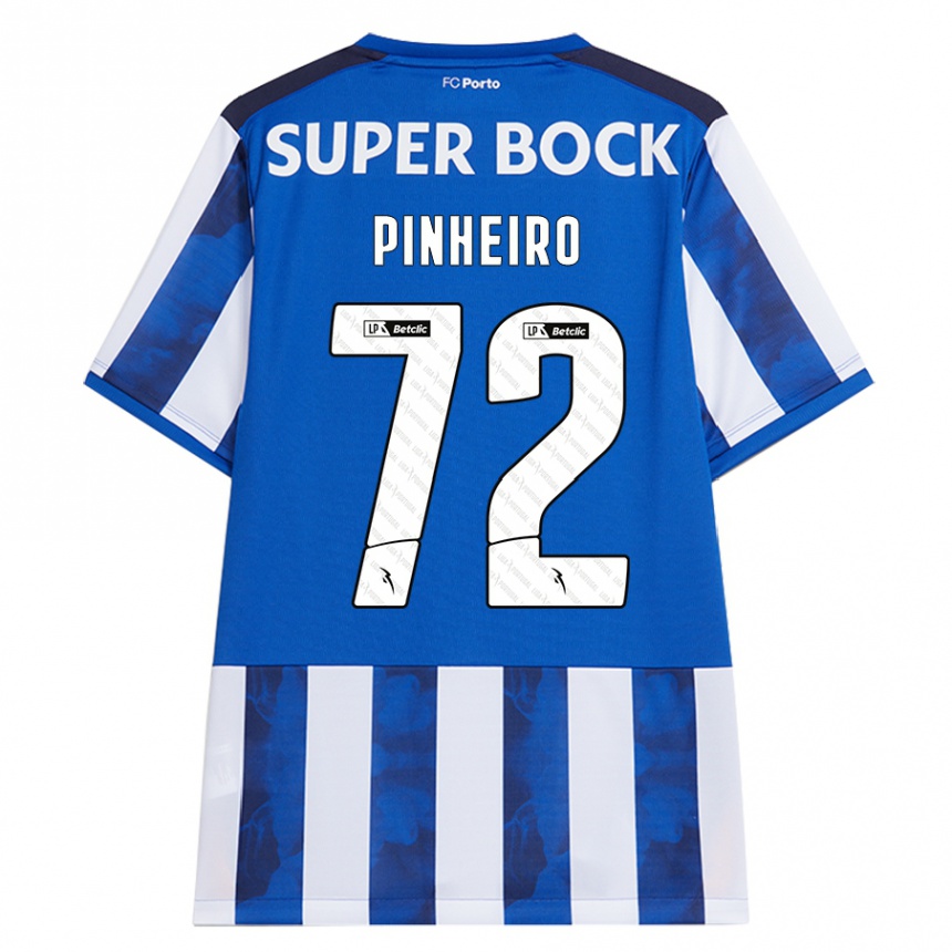 Hombre Fútbol Camiseta Rodrigo Pinheiro #72 Azul Blanco 1ª Equipación 2024/25 México